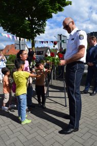 Blumen für den Polizeichef