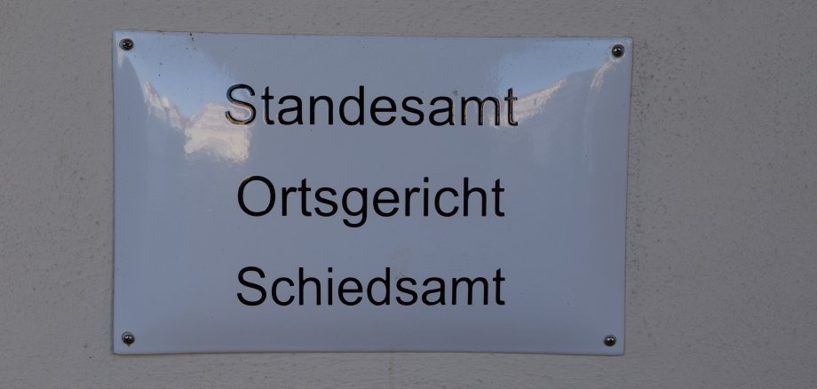 Standesamt, Ortsgericht, Schiedsamt